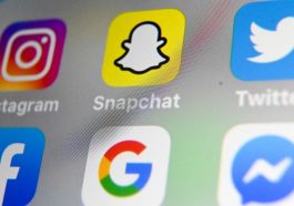 Icones d’applications Instagram, Snapchat, Twitter, Facebook, Google et Messenger