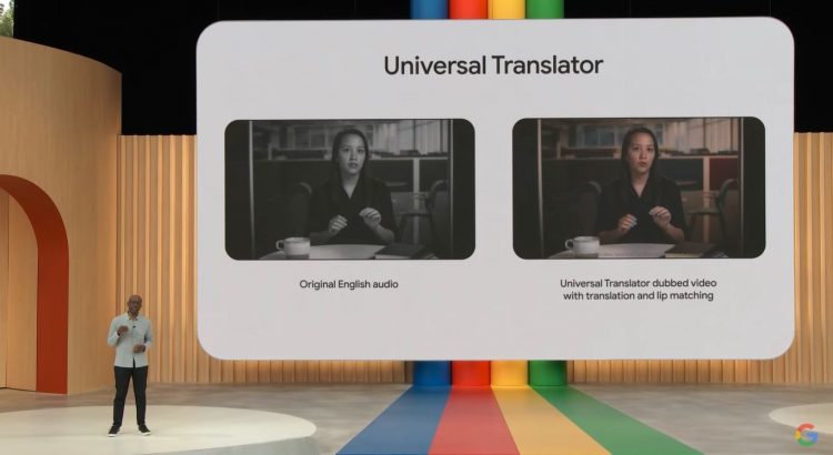 Presentation de Universal Translator lors de la Conférence Google I/O
