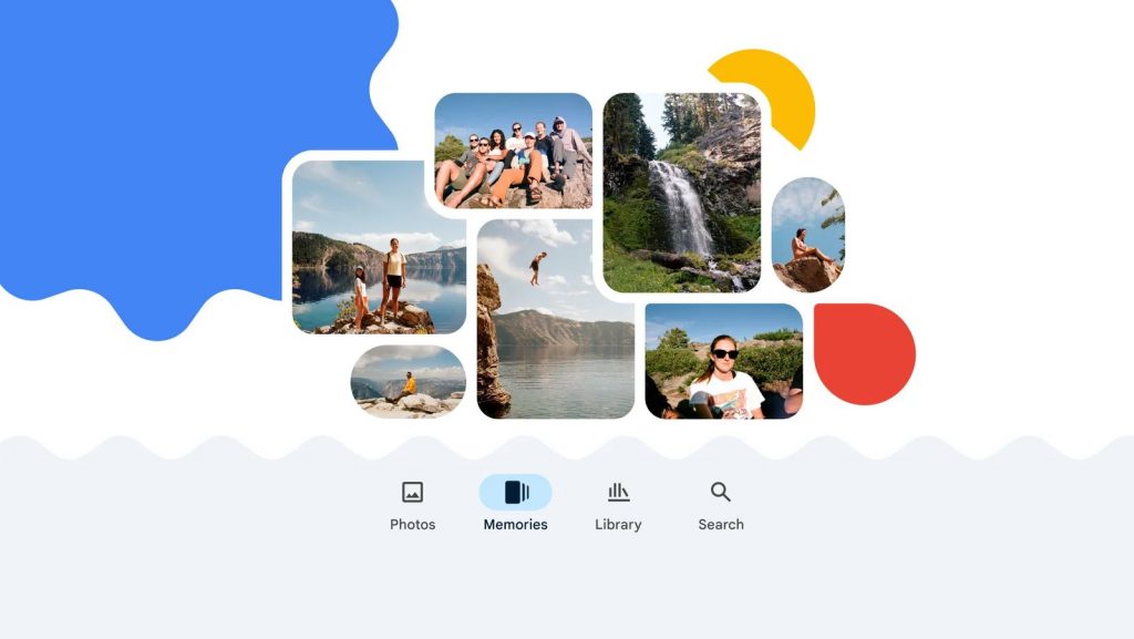 Interface de l’onglet Memories de Google Photos  